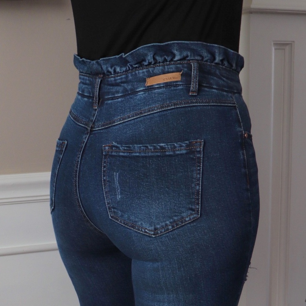 💕1 Left💕Plus Size-High Rise Destructed Jeans❤️HP - Picture 5 of 8